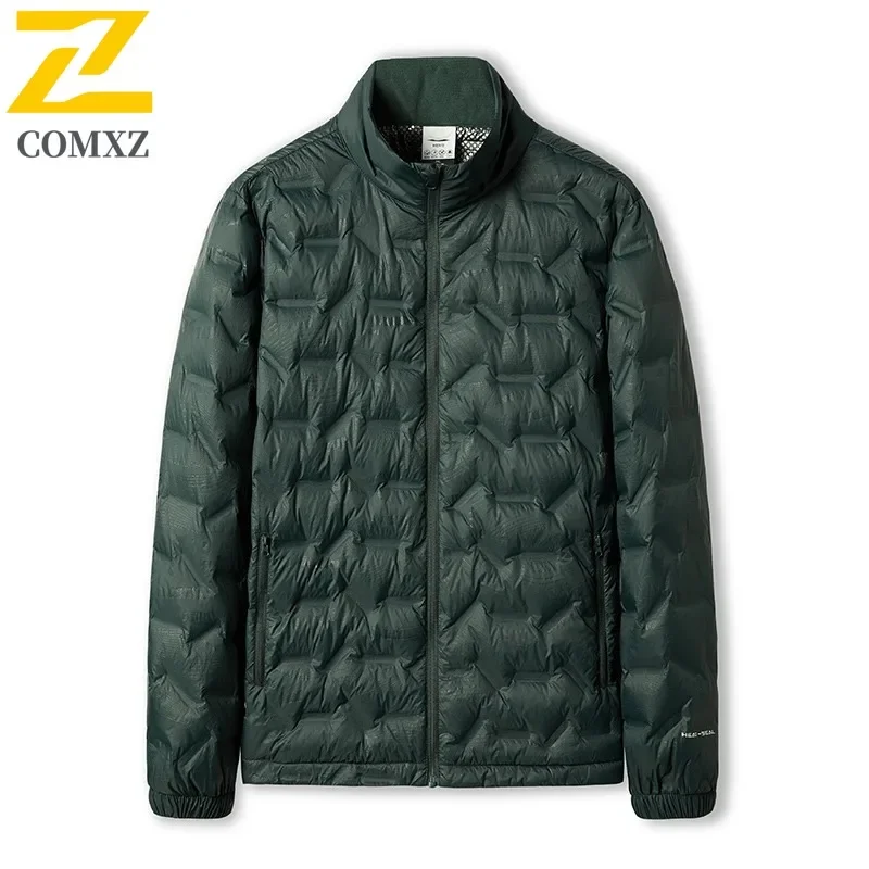 

COMXZ Warm Windproof Puffer Jacket Thick Hooded Korean Style Skiing Winter Jacket Street Minimalist Down Jackets Men's Clothing