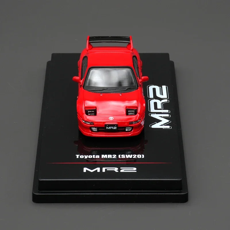โมเดลรถยนต์ TOYOTA SW20 MR2 สีแดง ขนาด 1:64 พร้อมไฟหน้าแบบใช้งานได้ ของเล่นสะสมแบบจำลอง ยี่ห้อ INNO IN STOCK