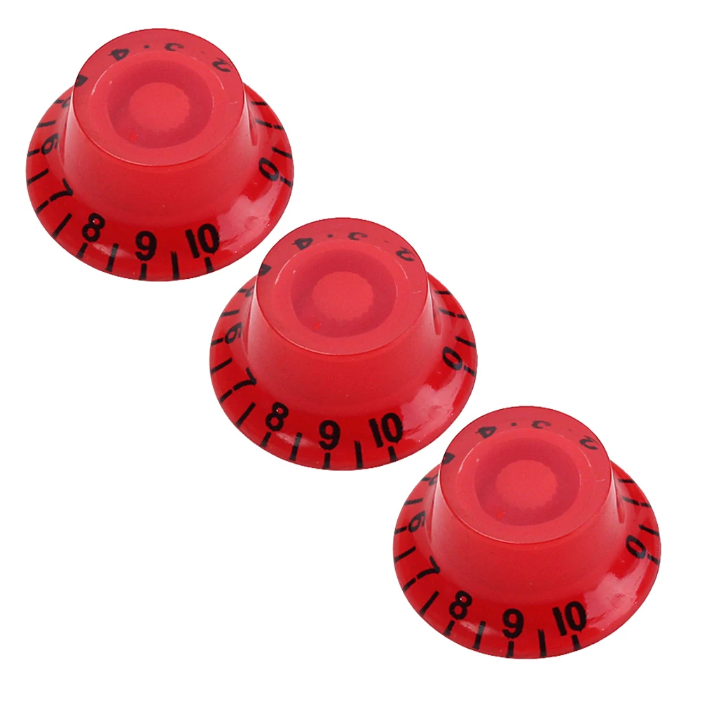 

3 PCS/Set Guitar Knob Electric Volume Control Knobs for Cap Tone Parts Black Letter