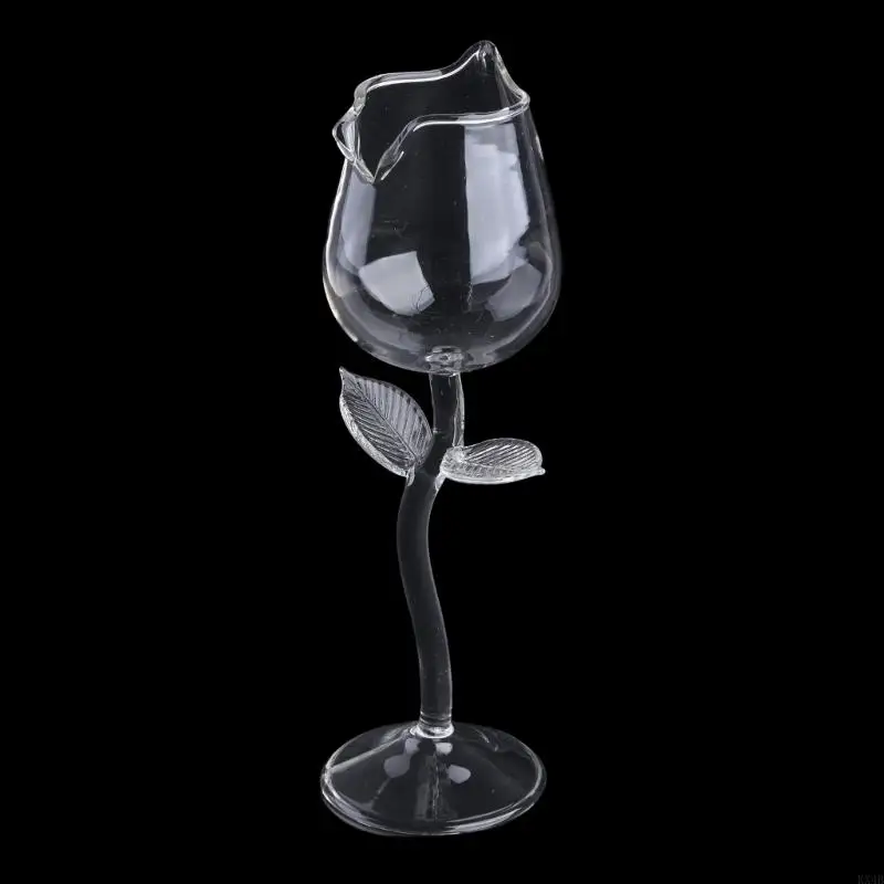 KX4B 100mL Wanced Red Red Rose Goblet Wine Cocktail Ly