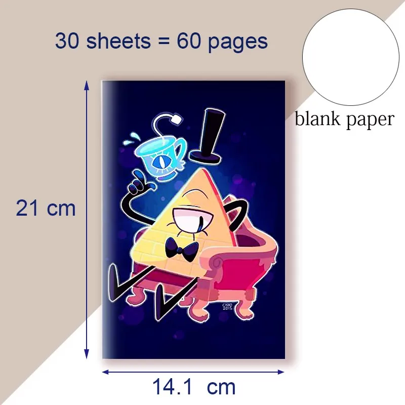 A5 Notebook Writing Pad Note Book гравити фолз дневник Bill Cipher Diary Planner Magic Travel Journal Supplies Student Supplies