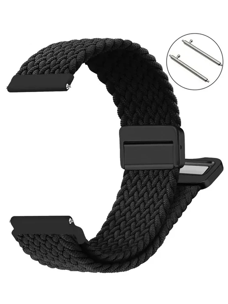 

20mm 22mm Band For Samsung Galaxy Watch 6/5/4/pro/classic 44mm 40mm Braided Solo loop bracelet correa Huawei watch GT2 3 4 Strap