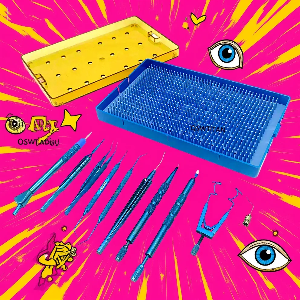 Capsulorhexis Forceps Qswtitan Ophthalmic Micro Coaxial Set  Diamond Knife eyes surgical Instruments Ophthalmic Set