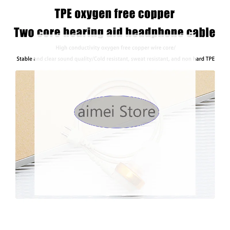 

1 шт. кабель для слухового аппарата с 2 контактами, односторонний провод для внутриушных/заушных слуховых аппаратов