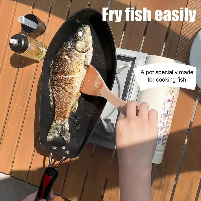 3D Fish Shaped Non Stick Pan Carp Braised Fish Grilled Fish Pot Oil Saving and Non Breaking Skin Egg Skillet Pot