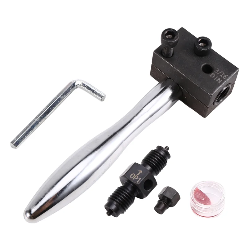 

SEWS-3/16 Inch Brake Line Double Flaring Tool Handheld 45 Degree For Brake Hose Nickel Tube And Copper Tubing