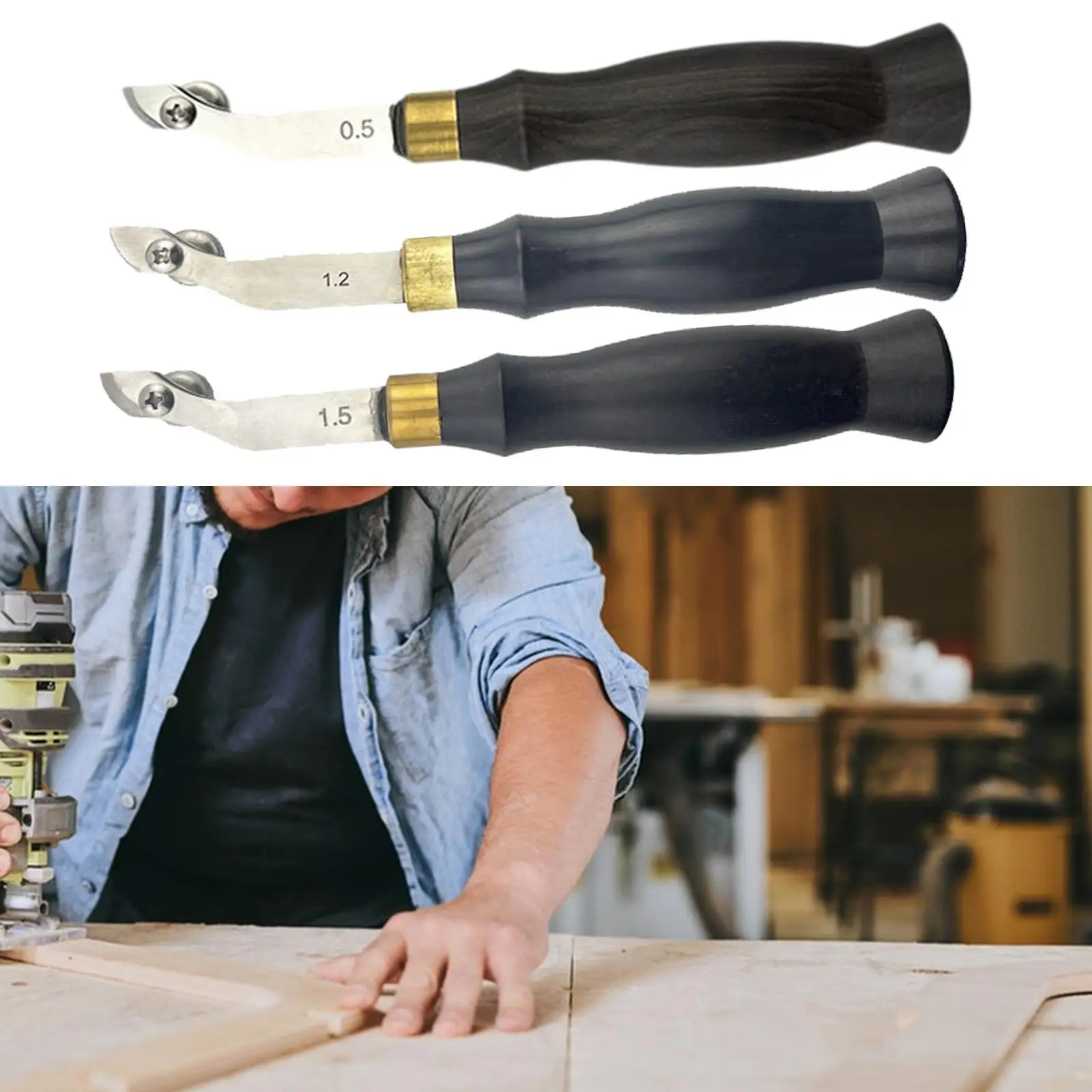 

Leather Scrib DIY Leathercraft Tool Wood Handle Hand Tool Sturdy Multifunction Edge Marker for Professionals DIY Enthusiasts