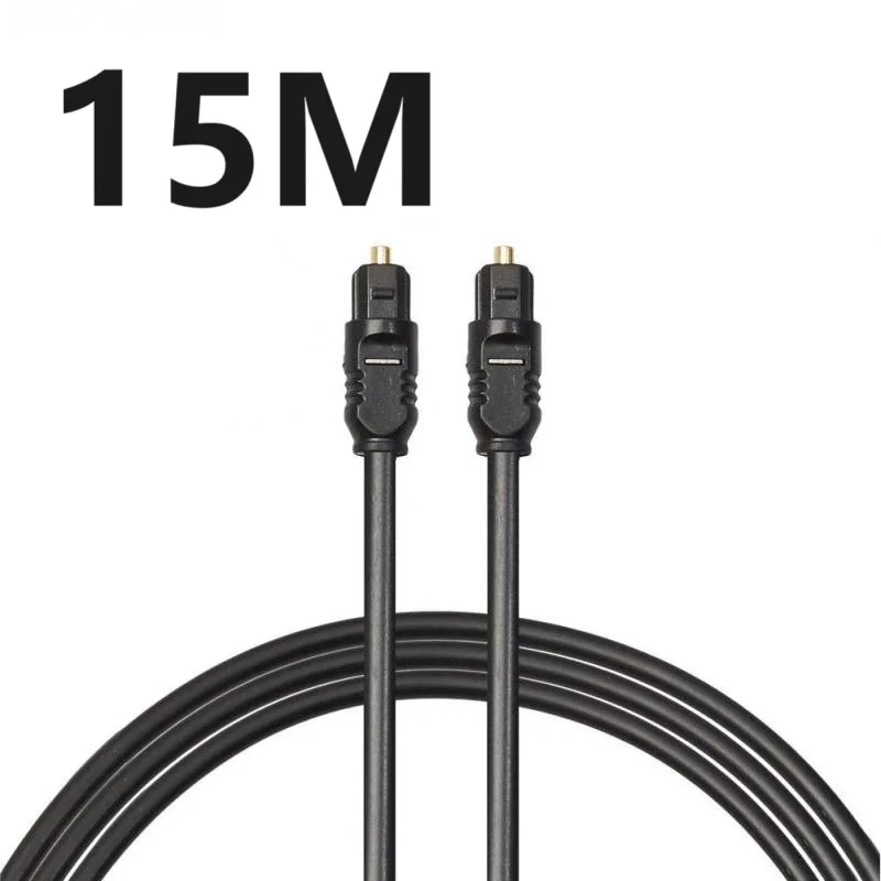 Cabo de ligação, CD CD CD, 1m, 3 m, 5m, 10m, 10m, Cabo de fibra óptica digital, SPDIF, MD, DVD, TosLink, 15m, 20m, 30m