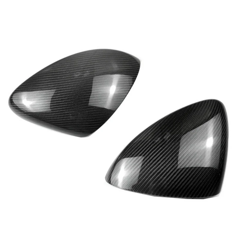 

1Pair Car Real Carbon Fiber Mirror Cover Rearview Side Mirror Cap Trim Replacement Parts For Porsche Panamera 970 2014-2017