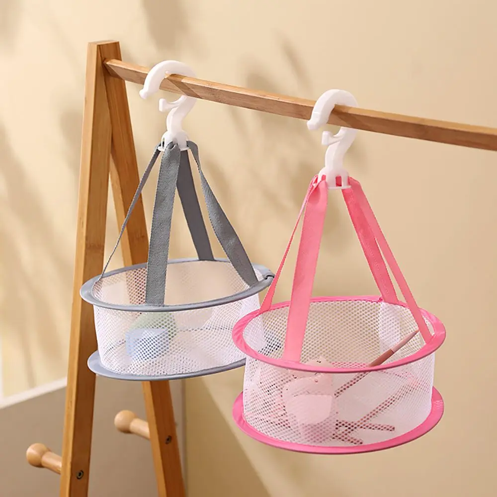 Women Reusable Foldable Fabric String Bag Makeup Sponge Drying Rack Brushes Drying Tool Makeup Puff Drying Net Bag