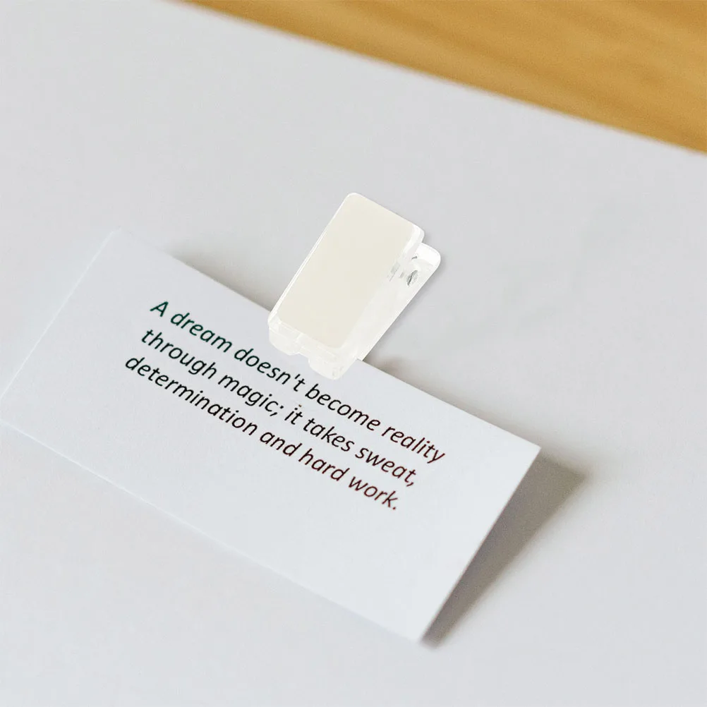 

20 Pcs Documents Photo Folder Adhesive Clips Plastic Small Poster Paper Self-adhesive