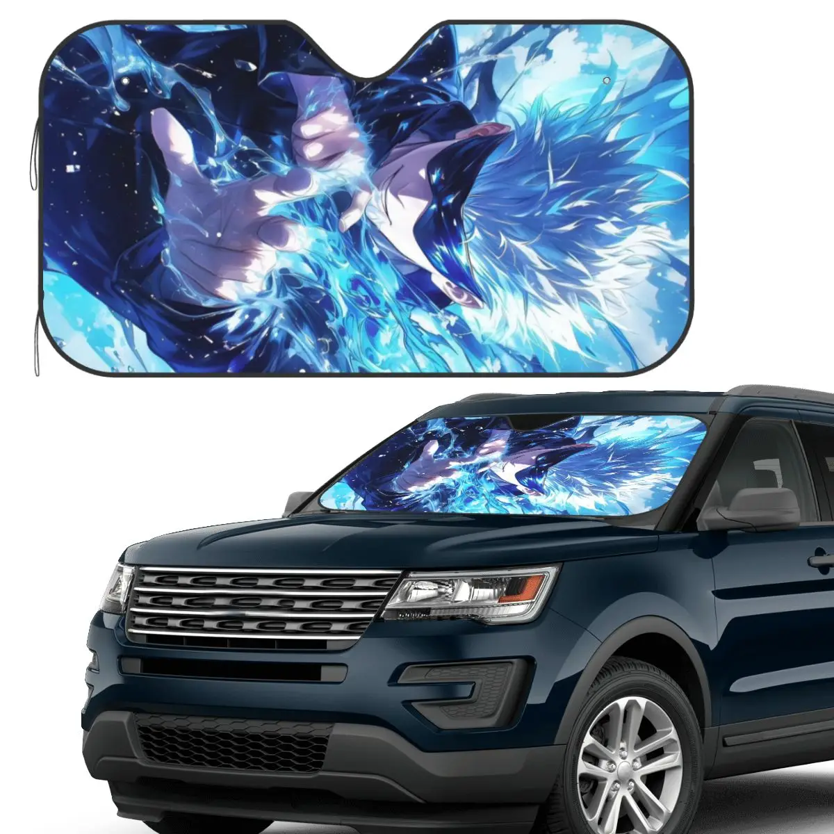 

Jujutsu Kaisen Gojo Satoru Sunshade Windscreen Car Front Windshield Window Sun Visor Accessories Covers