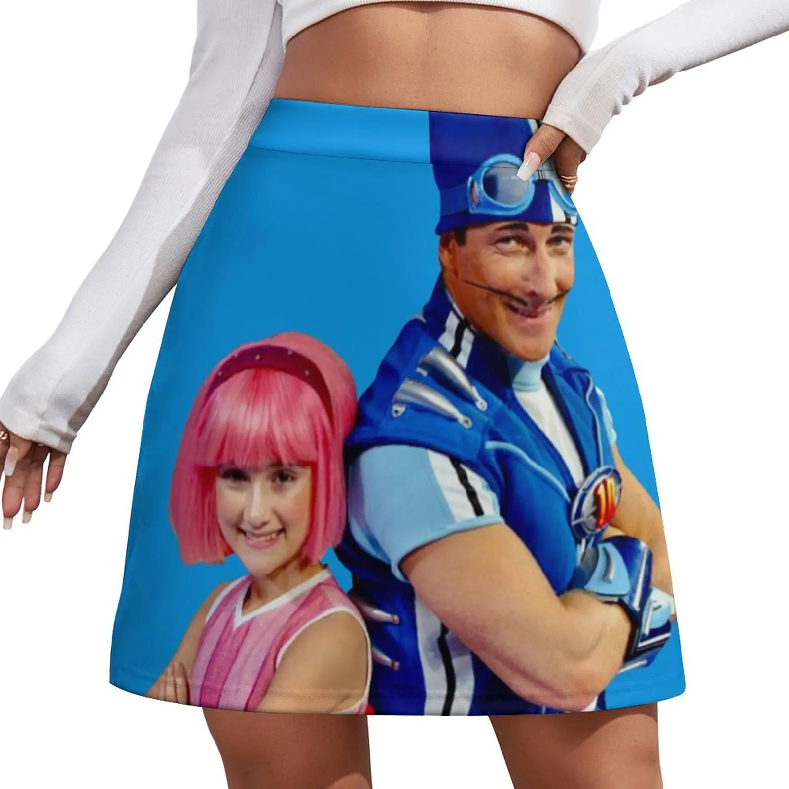 LazyTown: Stephanie & Sportacus Duo Design Mini Skirt summer dress for women 2025 Woman short skirt