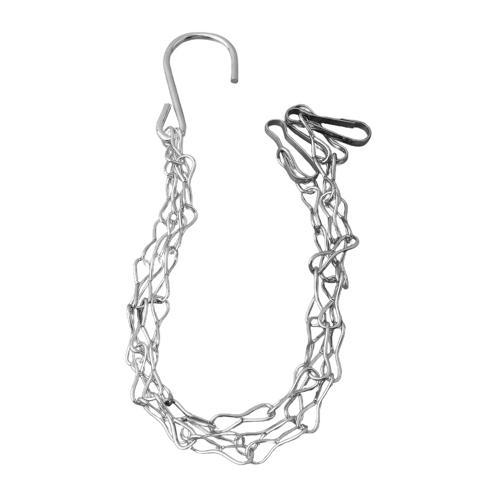 Flower Pot Heavy Duty Silver Metal Chains for Hanging Garden Baskets Pots and Bird Feeders Weather and Rust Resistant