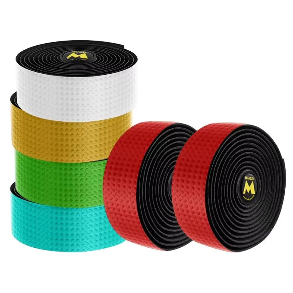 

Gradient Color Cycling Handlebar Tape Carbon Pattern with Handle Blocking Handle Bar Tapes Non-slip PU+EVA Wrap Handle Tape MTB