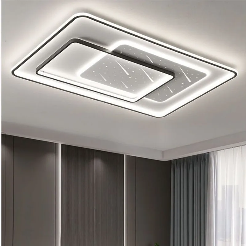 

New LED Ceiling Light Rectangular Living Room Lighting Simple and Modern Bedroom Dining Room Decor Lighting Lusters Luminaires