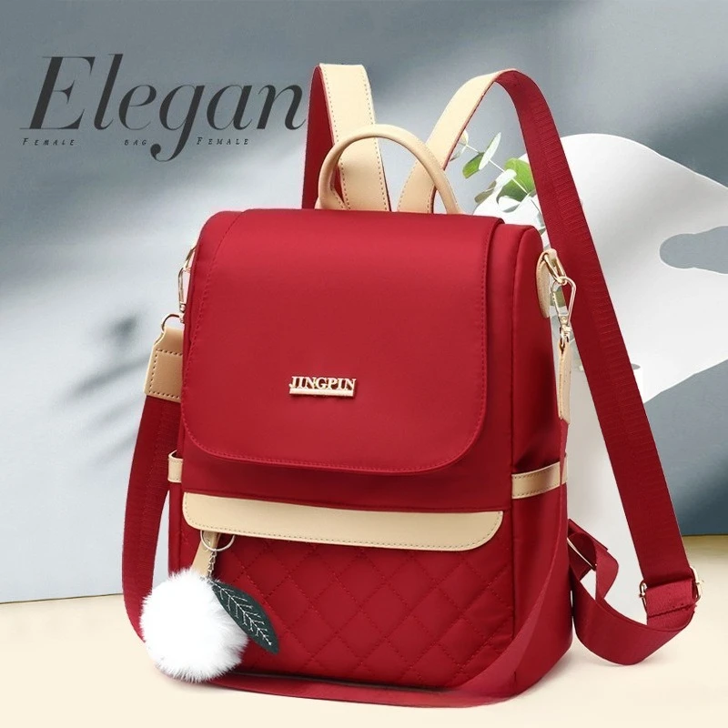 

Women's Oxford Cloth Backpack Ladies Large Capacity Single Shoulder Travel Backpack Leisure Trendy Female Backpack Handbag