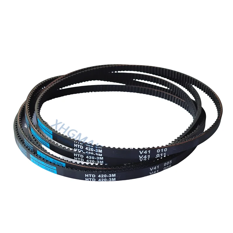 Good Quality Htd3m Belt 420 Htd 3m Timing Belt Teeth 140 Width 8mm Length 420mm Rubber Closed-Loop Belt 420-3m For Shredder