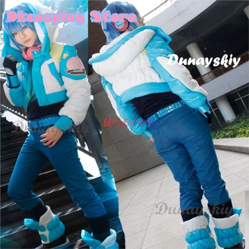 Athemis Dramatical Murder Seragaki Aoba Cosplay Costume Coat Gloves Wig Anime Cosplay Costume Custom High Quality