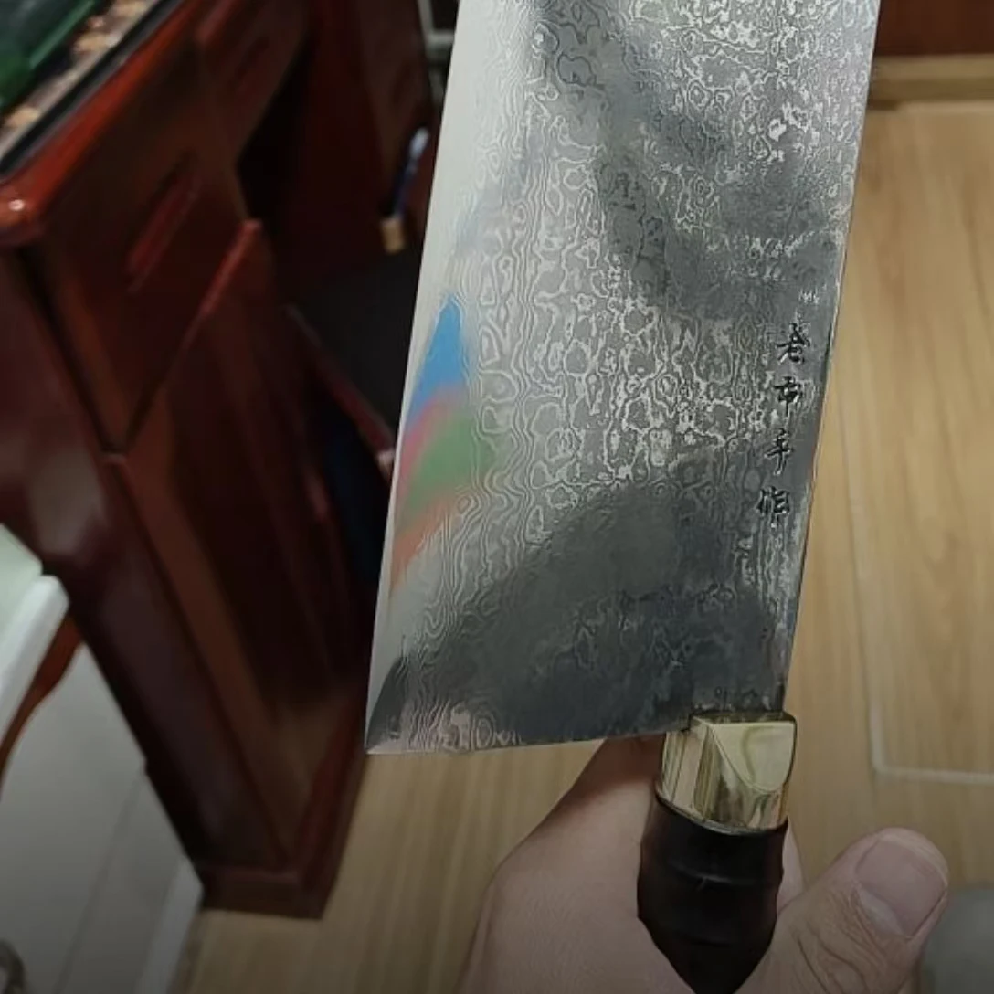 8 Inch Slicing Knife BG42 Steel Core Blade Chef Cleaver Handmade Forged Rust-resistant 300+ Layers Damascus Steel Kitchen Knives