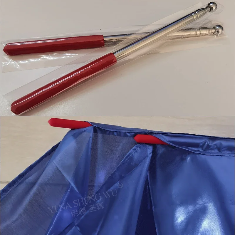 New Silver Half Round Flag Wings Belly Dance Props 1 Pair Performance Opening Ceremony Sports Meet Festival Show Stage Prop