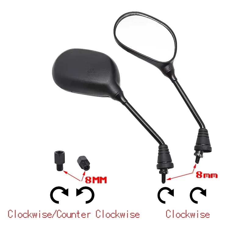 Scooter Side Mirrors For Yamaha Honda Suzuki JOG50 DIO50 ZX50 QS110 DY100 ZY100 FD110 JYM110 JOG100 HJ110T Y110 8mm Oral Glasses