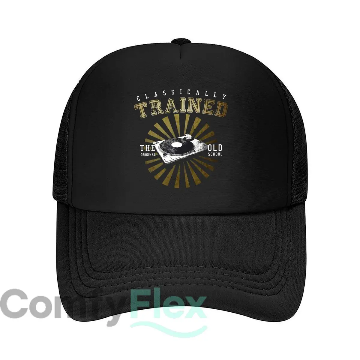 Classically Trained Old School DJ Graphic Mesh Baseball Cap Casual Hat Outdoor  For Womens Unisex Female