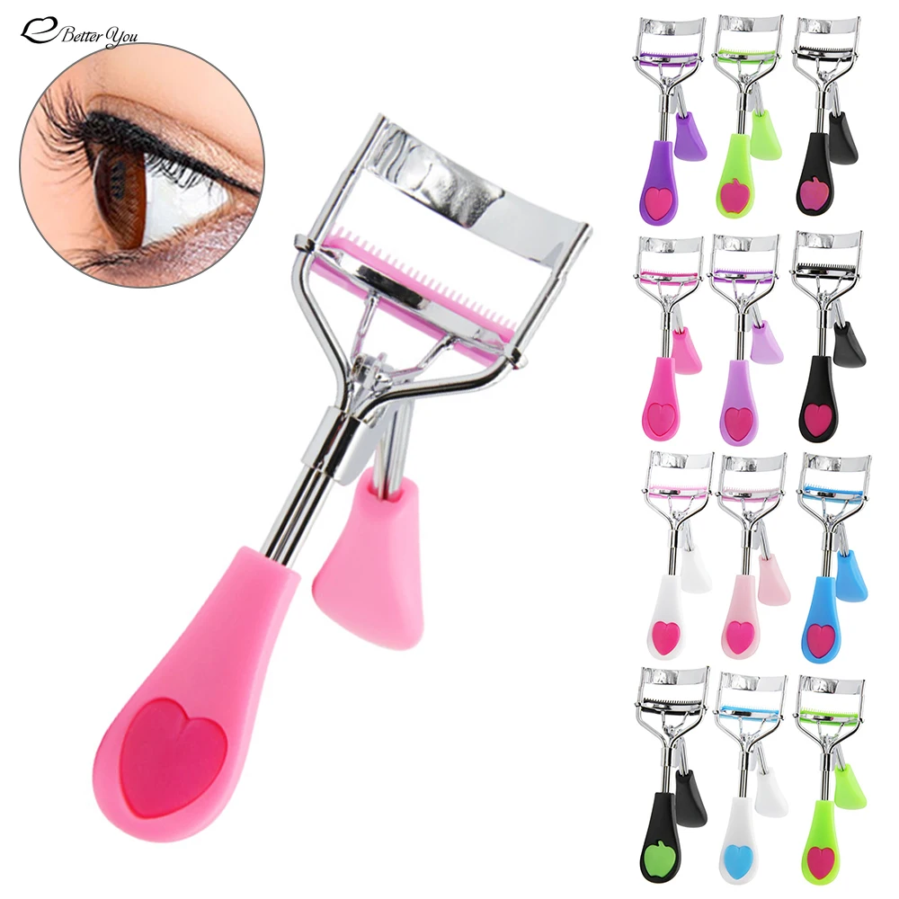 1PC Lady Professional Eyelash Curler With Comb Tweezers Curling Eyelash Clip Cosmetic Eye Beauty Tool  Eyelash Curler