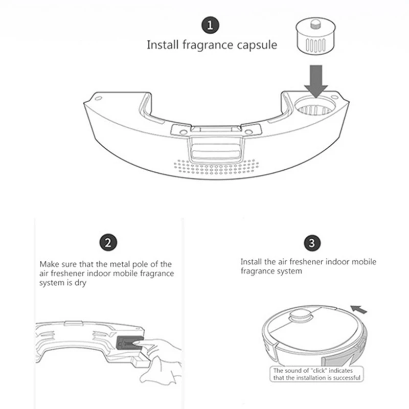 3Pcs Fragrance Capsules For ECOVACS T9 MAX T9 AIVI T9 Air Freshener Aromatherapy Fragrance Deodorant Capsule Accessories