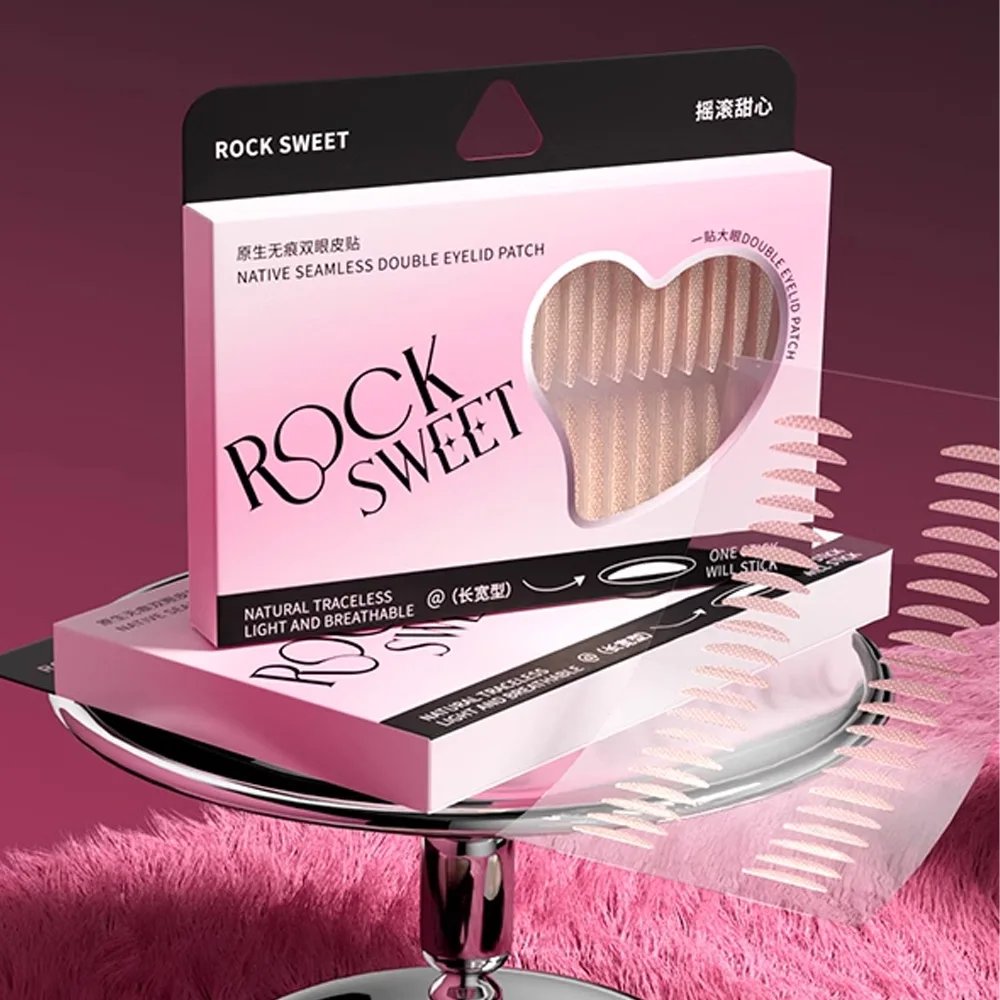 ROCK SWEET 240 Pezzi Adesivo Per Doppia Palpebra Impermeabile Miscela Invisibile Traspirante Nastro Per Doppia Palpebra Naturale Traceless