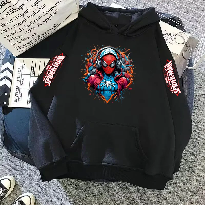 Dead-pool Spider-man Hoodie Sweatshirt Lange Mouw Herenkleding Hoodies Herenkleding Haikyuu Y2k Kleding Capuchon Sweatshirt