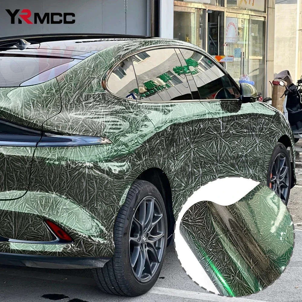 

Car Stickers Ice Crack Green Color Change Film Vinyl Wrap Glossy Protector Wrapping Films Waterproof Sticker for Car Accessories