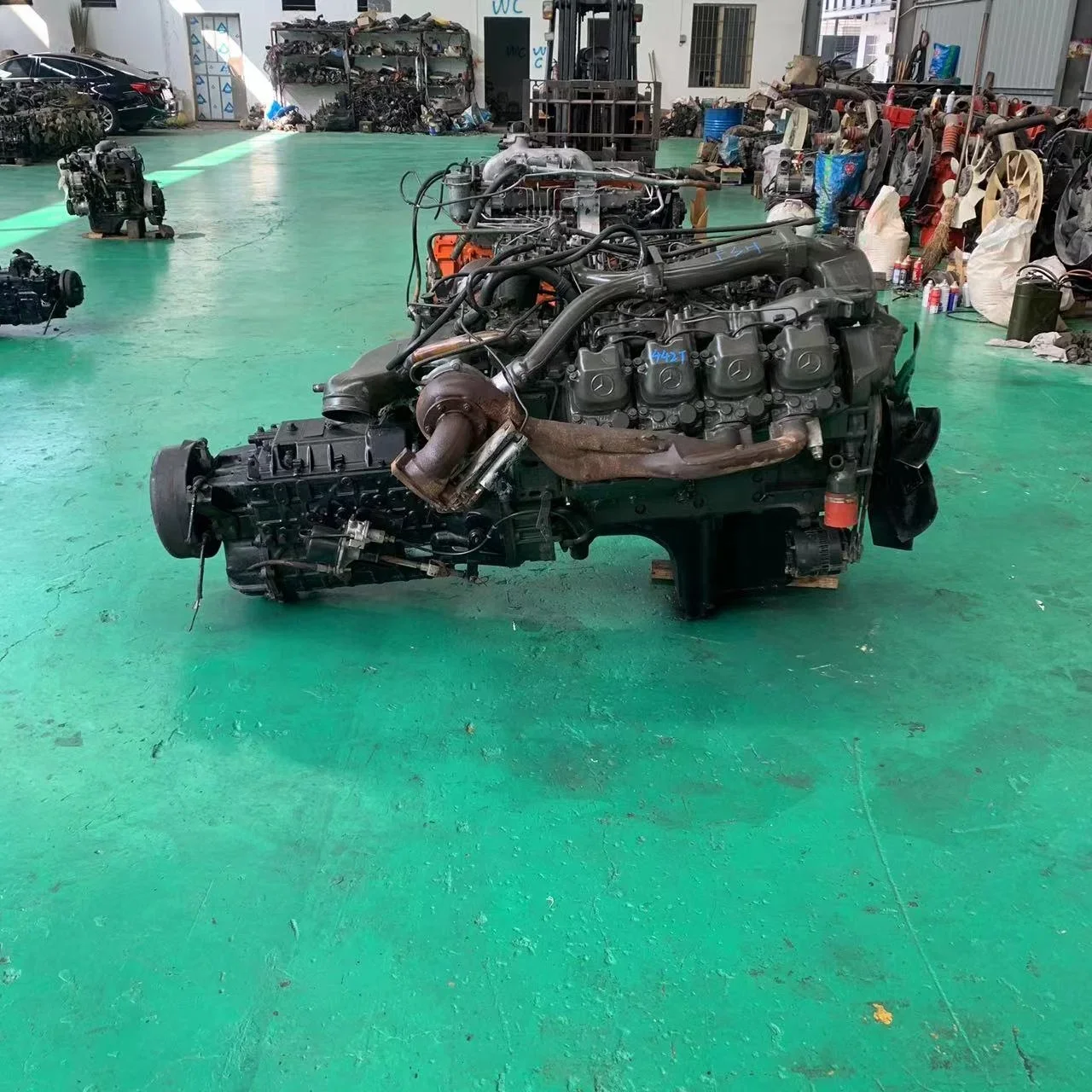 442T for Mercedes Used diesel engine 6 cylinders engine