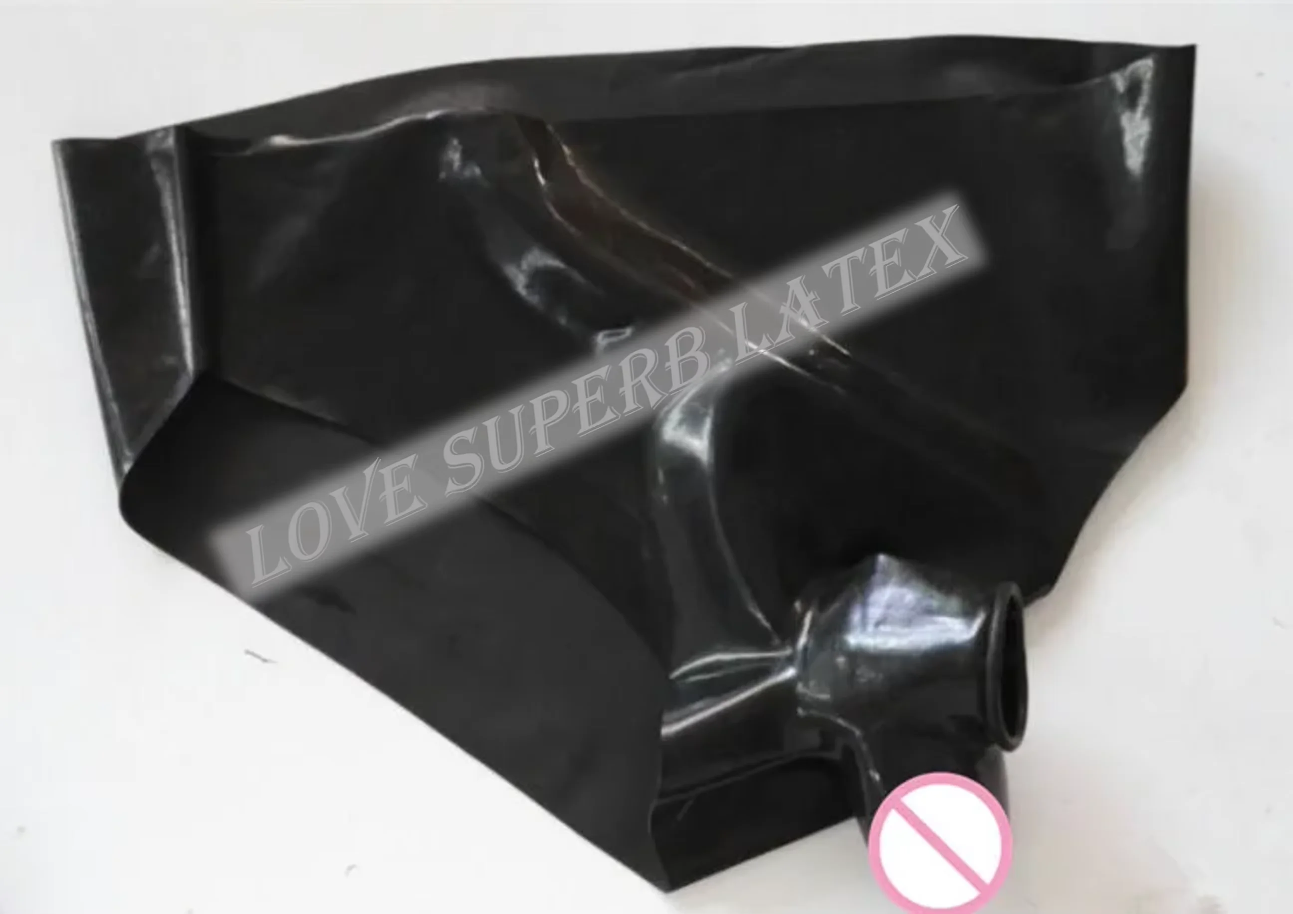 Molde sem costura transparente/preto látex masculino sexy pênis meia capa shorts breve com bola galo bondage