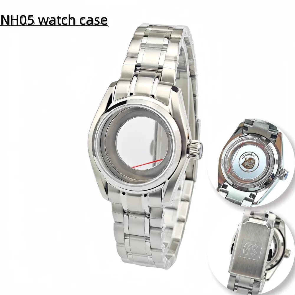 

Heritage Case 29.5mm GS Sakura Watch Case with Sapphire Crystal Spring Breeze Watches Accessories for NH05 Movement STGF389G