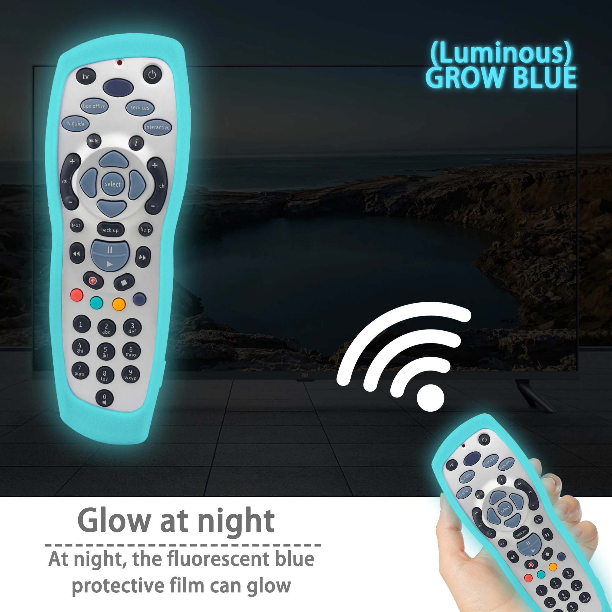 Funda de Control remoto para SKY + Plus HD Box 2017 REV 9F TV, Protector a prueba de polvo, cubierta suave de silicona duradera