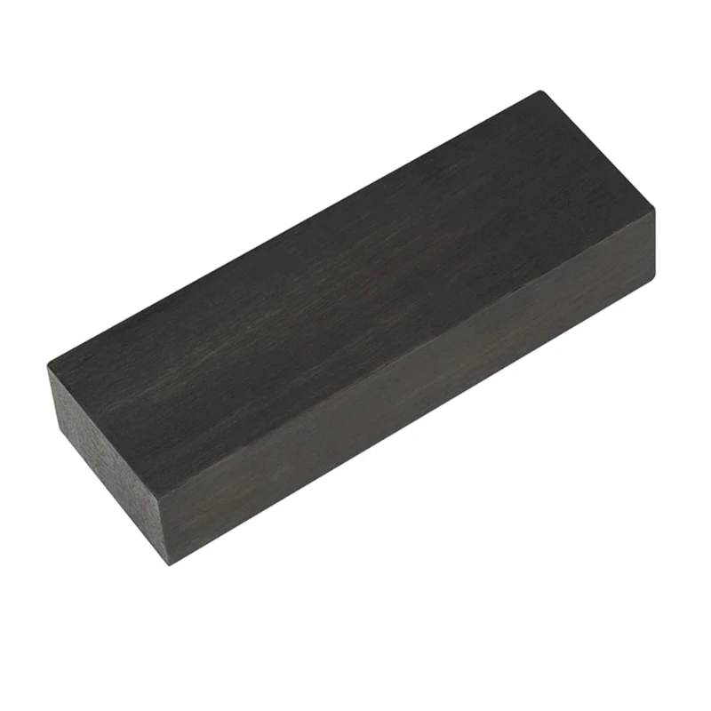 G92F Black Ebony Lumber Block Handle Plate Guitar Material DIY Blank Crafts Handicraft Open Grain Texture