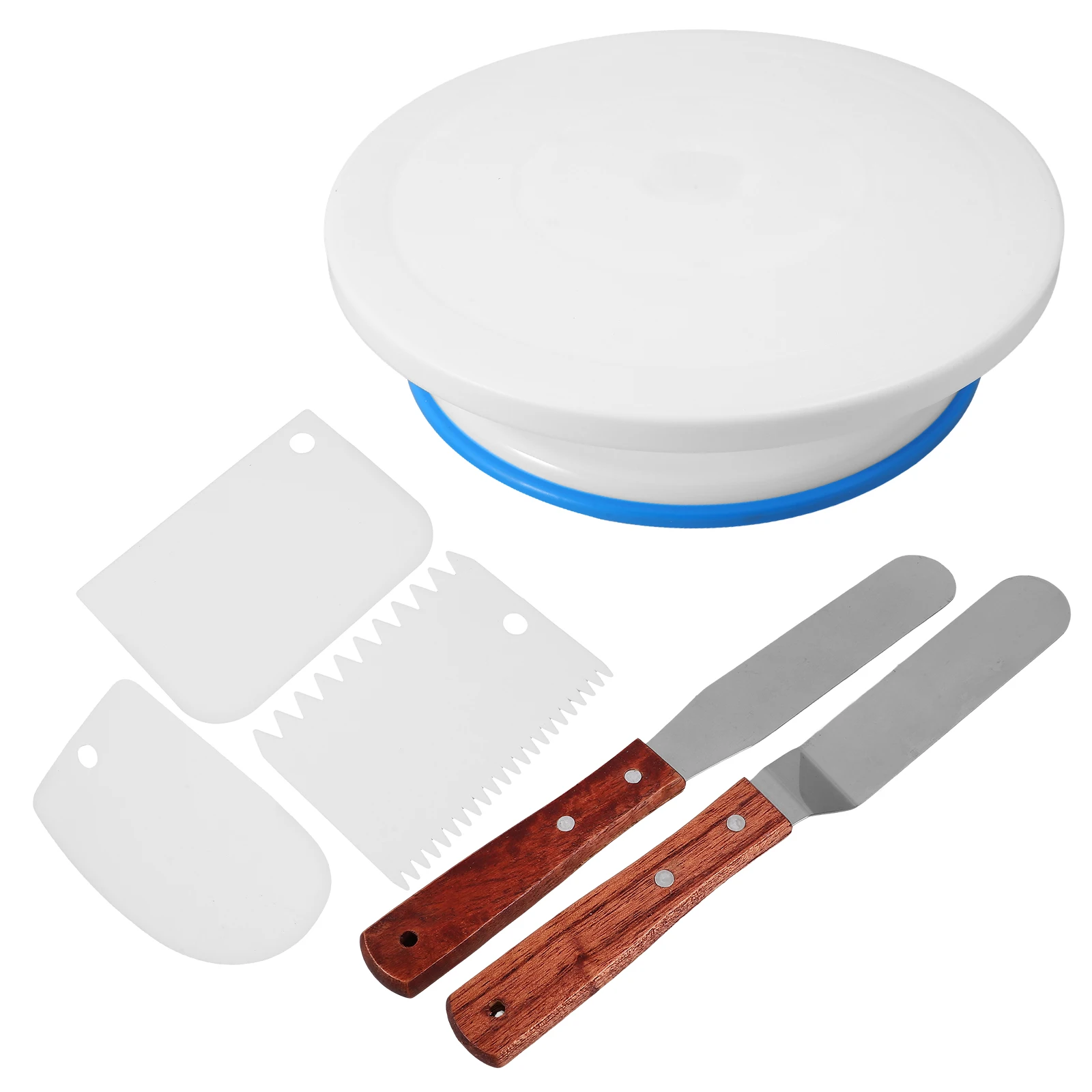 

1 set 1 Set Revolving Cake Stand Rotating Turntable For Decorating 360 Degree Spin Non-Slip Surface Easy Clean Bakeware For Home