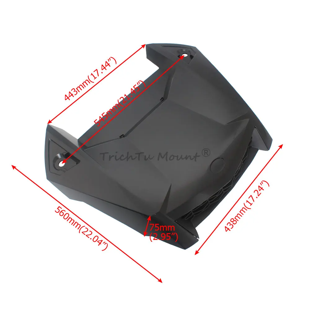 Utv/Atv Fairing Front Center Fairing Compatible With Polaris Rzr Xp/Xp Turbo 2018-2023 High Quality Abs Plastic Unpainted Black