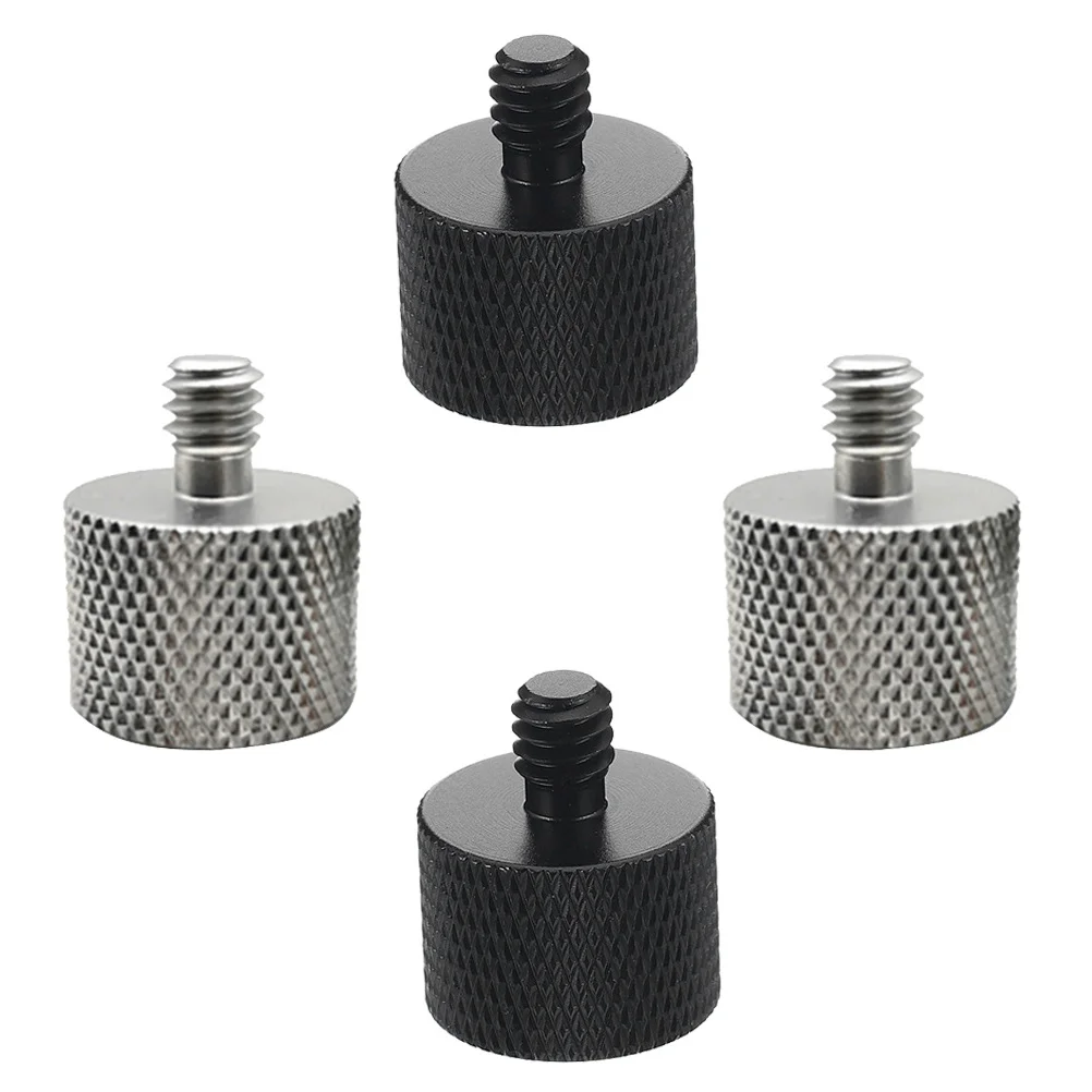 4pcs 3/8" To 5/8" Mic Stand Adapter 1/4 Inch Threaded Screw Converter For Tripod Camera Accessories Mount Holder Microphone