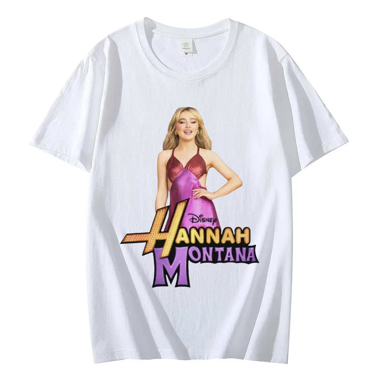 Sabrina Carpenter Hannah Montana Funny T-shirt Eras Tour Outfit Short Sleeve T-shirts Men's Women Y2K Fashion Aesthetics T Shirt