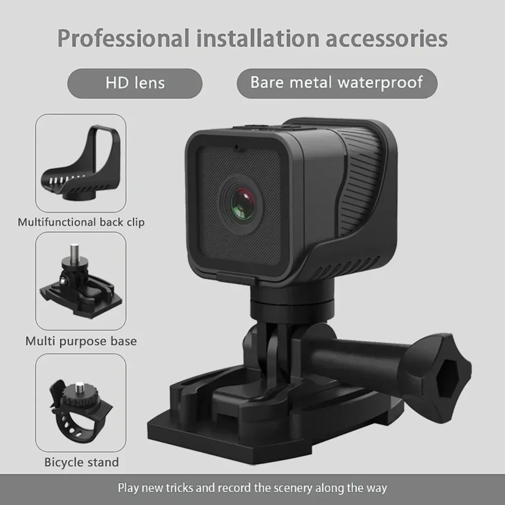 Mini Waterproof Camcorders DV Law Enforcement Instrument 1080P HD WiFi Sports Camera Motorcycle Bicycle Driving Recorder Motion