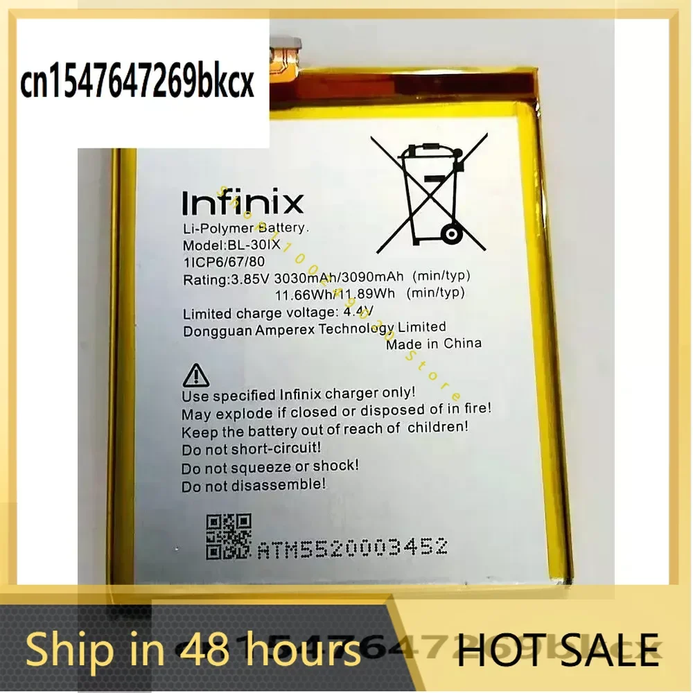 High Quality 3.8V 3030mAh BL-30IX Battery For Infinix Zero 3 X552 BL 30IX Smobile Phone