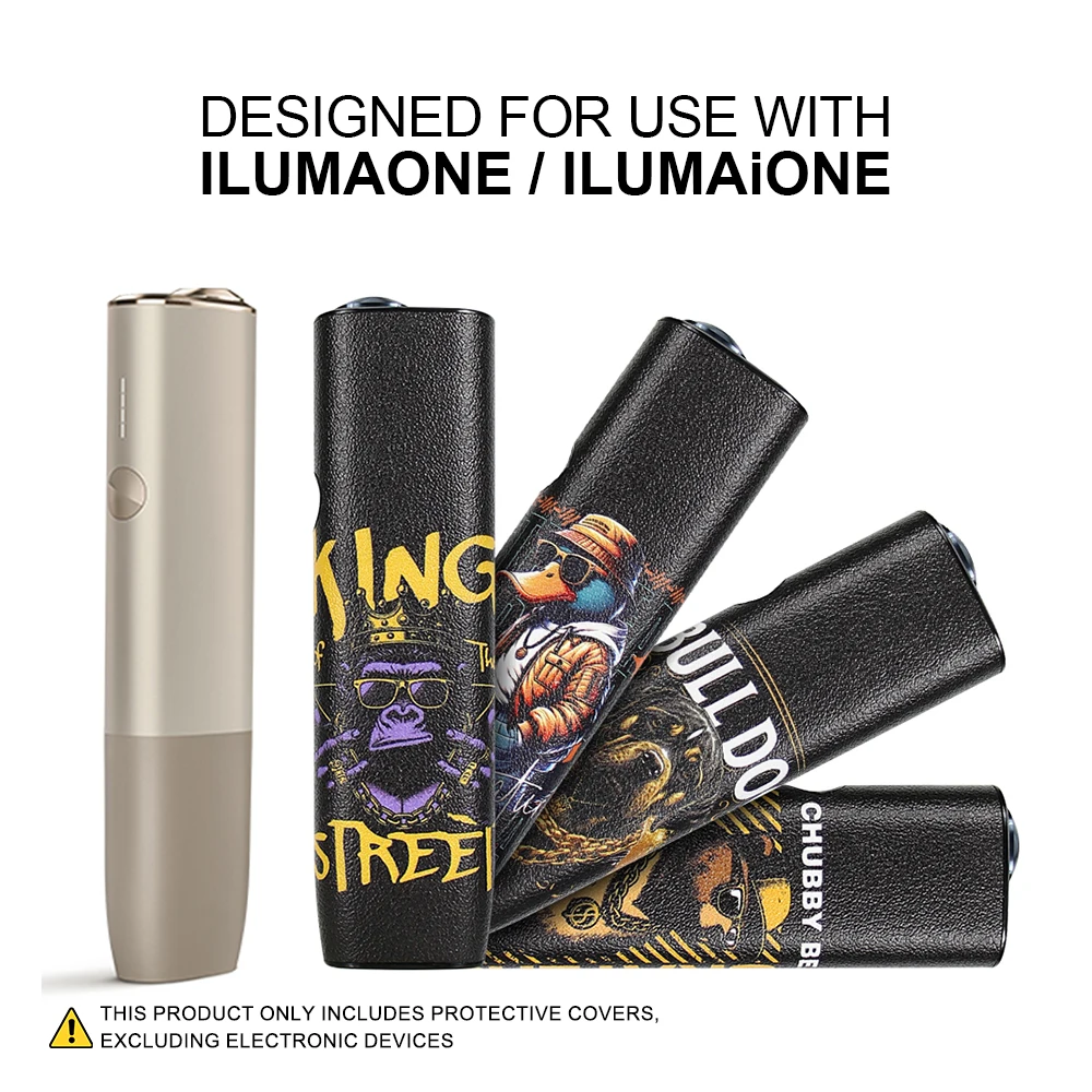 

PU leather protective case is suitable for ILUMA ONE, dark and cool, the animal pattern for protects the e-cigarette accessories
