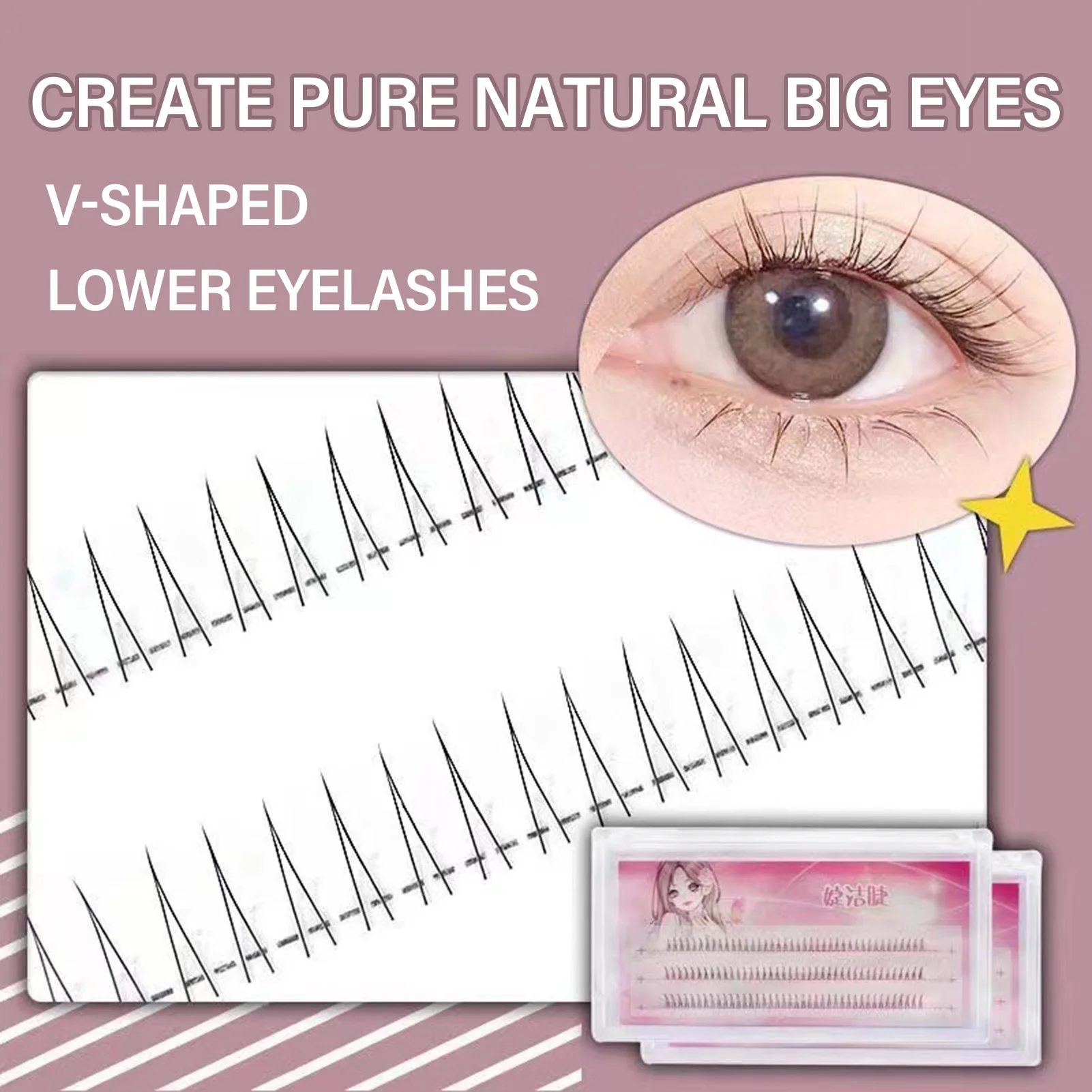 Lightweight Wispy Fake Eyelashes Eyelash Cluster Extensions for Beauty Blogger Makeup Supplies