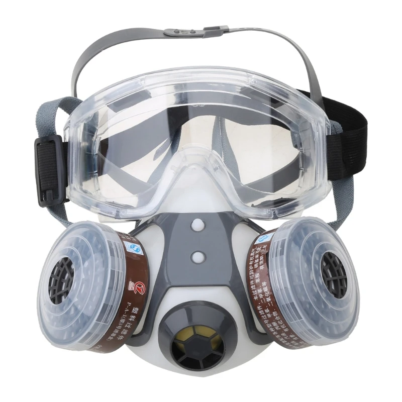 

Industrial Painting Spraying Respirator Gas Mask Work Filter Dust Full Face Mask Dust Gas Mask for Respirator Eye Goggle