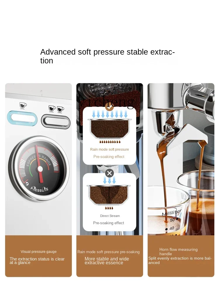 ZK  Semi-automatic Concentrated Household Small Semi-automatic Steam Foam Coffee Machine