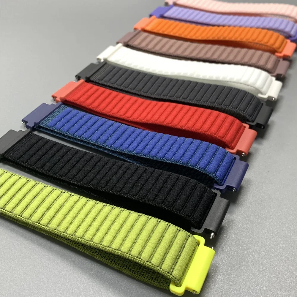 20 مللي متر 22 مللي متر النايلون الرياضة حزام ل AMAZFIT BIP6 5 GTR/GTS 4 3 2e نشط/التوازن 2 تنفس سوار لساعة هواوي GT5 4 3 الفرقة