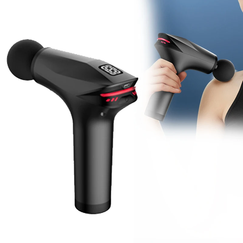 

Ice Cold Compress Massage Gun Electric Percussion Pistol Massager For Body Neck Back Exercise Deep Tissue Muscle Relaxation