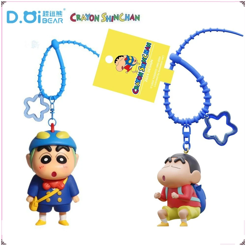 

Original Crayon Shin-chan Dynamic Superman Series Keychain Cute Doll Backpack Pendant Keyrings Decorative Accessories Kids Gifts